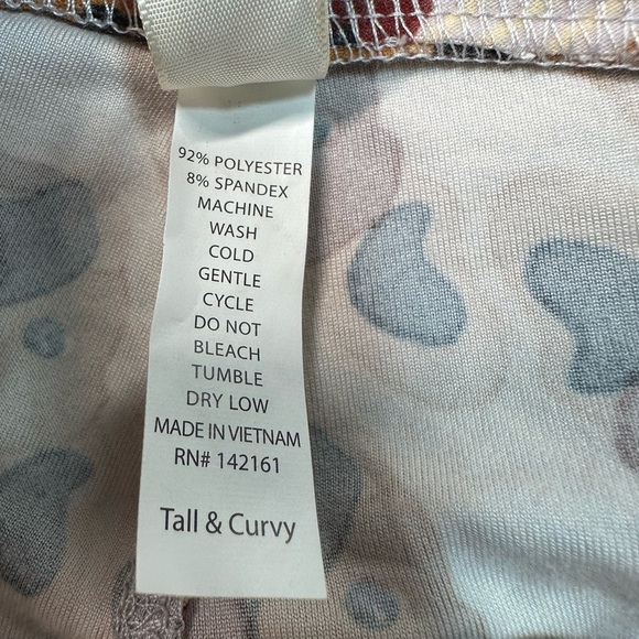 LuLaRoe Tall & Curvy TC Bulldog Frenchie Dog Print Leggings Plus Size 1X XL - Picture 8 of 10